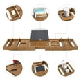 thumbnail image 4 of Bambloom Bamboo Bathtub Tray,Luxury Expandable Bath Tray for Tub with Bath Ball and Soap Dish,Brown, 4 of 6