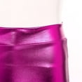 thumbnail image 6 of TTAO Shiny Metallic Booty Shorts Music Festival Rave Dance Pants Bottoms for Women Hot Pink L, 6 of 7