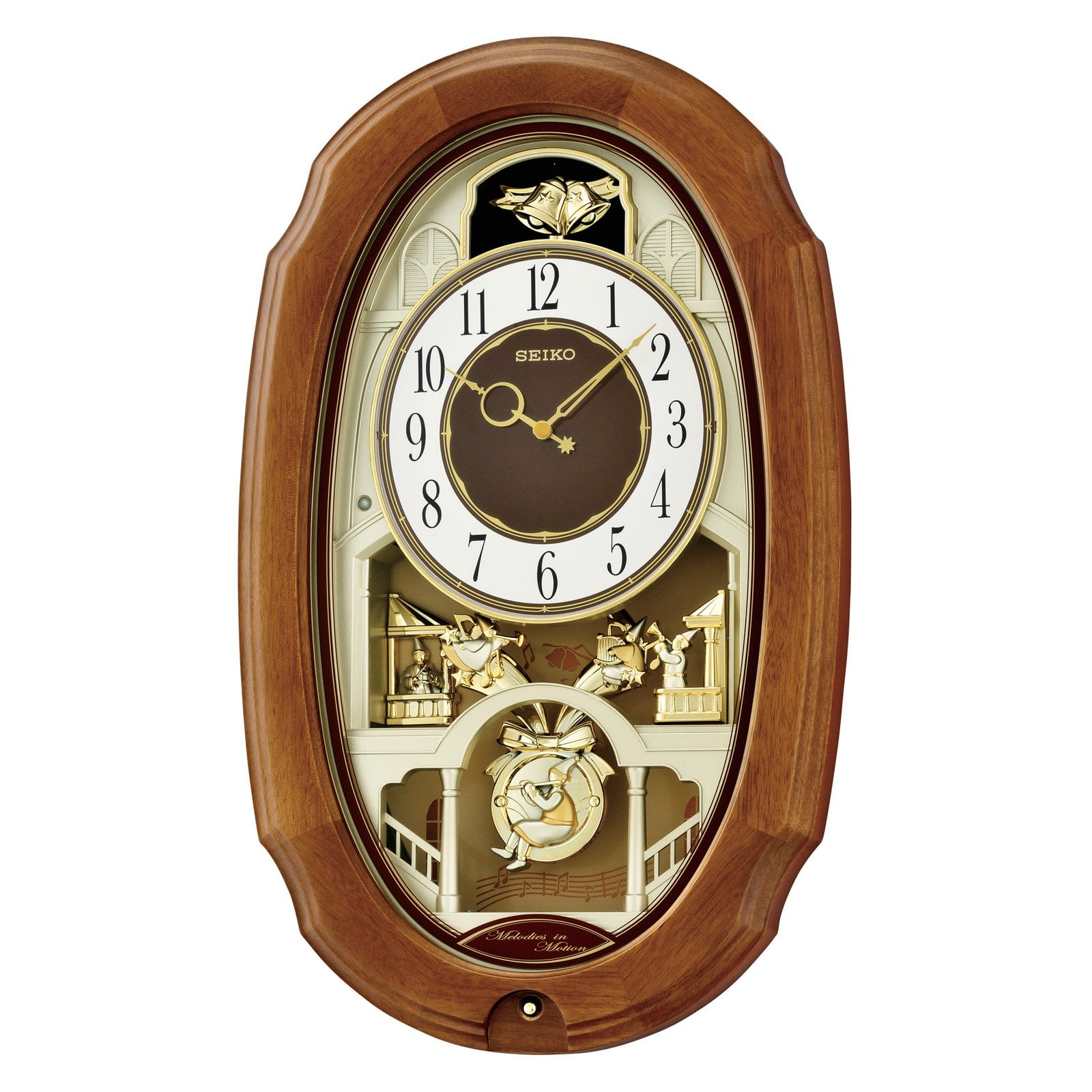 Seiko Town Square Melodies in Motion Wall Clock - 11 in. Wide 