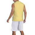 thumbnail image 2 of Naloa Yellow Gingham Basketball Jersey Reversible Men's Mesh Athletic Sports Shirts Training Practice S-4XL4X-Large, 2 of 6