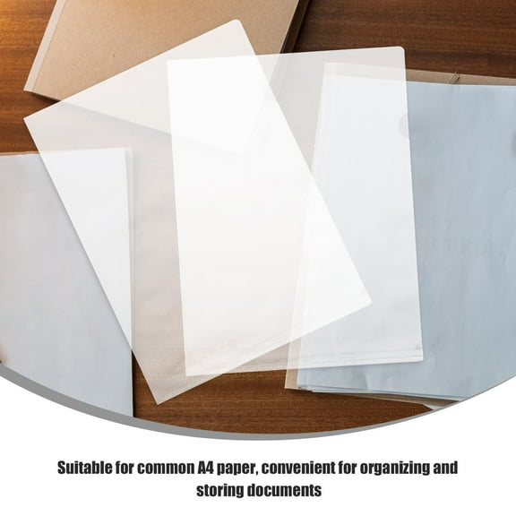 HEMOTON 20pcs Clear Document Sleeves Clear Document Folder Study Document Protector Clear Paper Protector For Office Study Page Protector