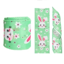 1 Roll1 3.3 Yards 2.5inch Spring Ribbon Easter Bunny Burlap Ribbon for Spring Holidays Gift Wrapping Bow Wreath Making Easter Party Decorations