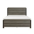 thumbnail image 6 of Contemporary Style Full Bedroom Set 6pc Dresser Mirror Chest 2x Nightstands Antique Gray Dark Brown Bedroom Furniture, 6 of 7