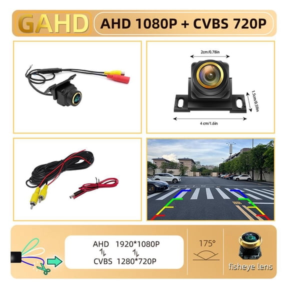 Dynamic Trajectory Car Backup Camera With All-Glass HD Lens And Reversing Priority For Safe Parking