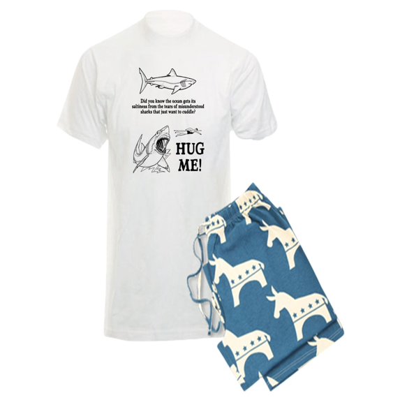 CafePress - Sharks Need Hugs - Men's Light Pajamas