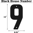 thumbnail image 2 of 12 Inch Modern Metal House Numbers, Metal Letter, Black Door Number, Metal Mailbox Numbers and Letters, Metal House Address Letters and Numbers for Outside Signs (9), 2 of 8