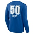 thumbnail image 3 of Men's Mookie Betts Royal Los Angeles Dodgers Fastball Player Name & Number Long Sleeve T-Shirt, 3 of 3