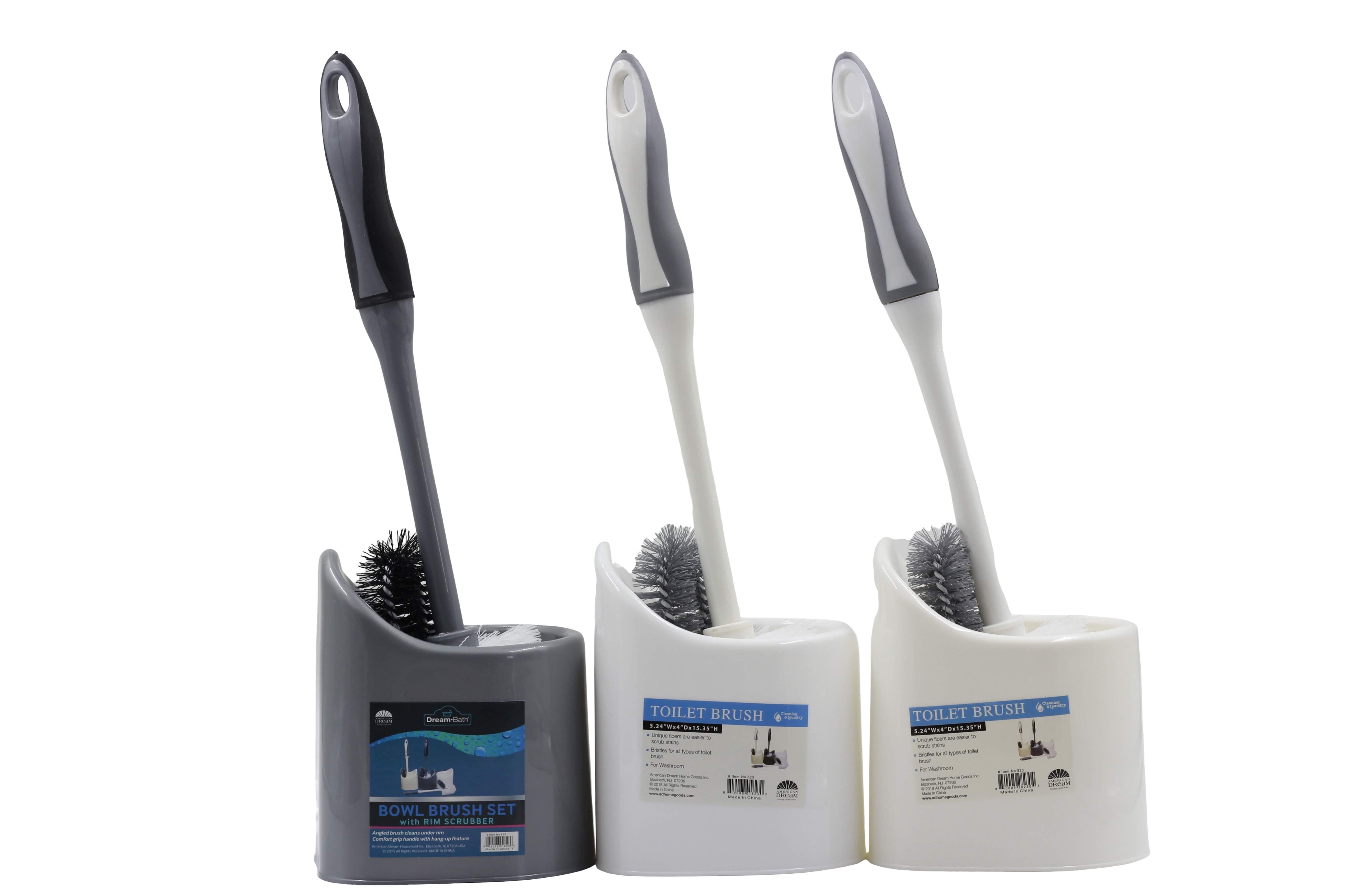 Dream Bath Heavy Duty Toilet Brush with Shred Proof Bristles, plastic