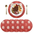 thumbnail image 5 of Ryvnso Christmas Gift Round Plate Mats Dining Table Placemat Set of 4 for Holiday Decoration, 5 of 7