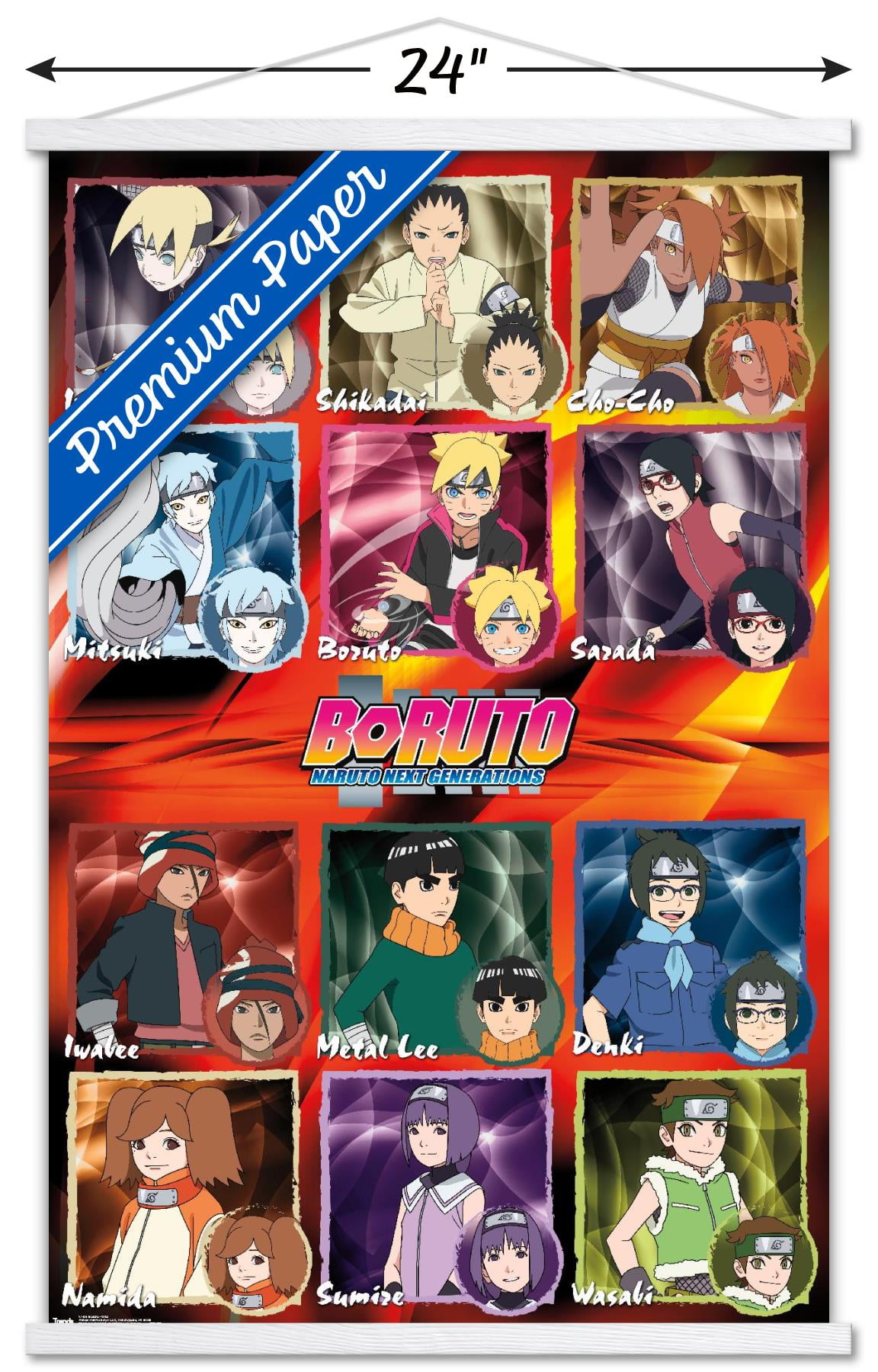 Boruto: Naruto Next Generations - Key Art Wall Poster with Magnetic Frame,  22.375 x 34 