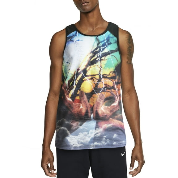 Hat and Beyond Men's Graphic Print "Creation of Life" Moisture Wicking Sleeveless Tank Top