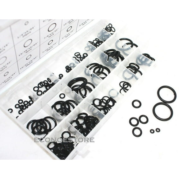 225pc O-Ring Rubber Assortment SAE Kit Tools Hydraulics Air Gas HVAC NEW