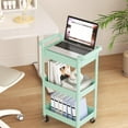 thumbnail image 4 of 3-Tier Rolling Cart with Detachable Tray Top, Mobile Kitchen Storage for Office, Classroom, Living Room, 4 of 7