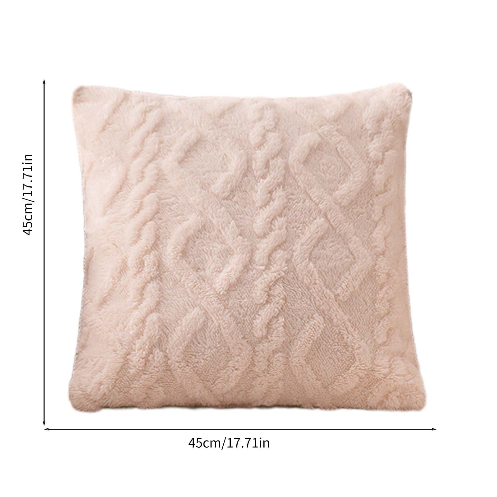 Amvlyk Geometric Motifs Couch Pillow Cases Throw Pillows Home Decor for Living Room Bedroom Bed Outdoor Cushion Cover（17.72x17.72In,Pillow Cover Only）White