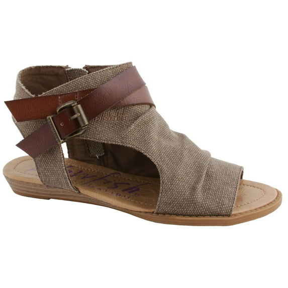 Blowfish Womens Balla Gladiator Sandal (Brown Rancher Canvas, 10)