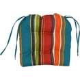 thumbnail image 2 of Outdoor Rounded Back Chair Cushion, 16" x 16", Westport Teal 2 Count, 2 of 2