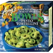 Amy's Frozen Meals, Pesto Tortellini Bowl, Made With Organic Wheat and Basil, Microwave Meals, 9.5 Oz
