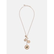 Scenario Women's Gold-Tone Necklace with Medallion Charms