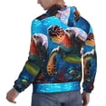 thumbnail image 6 of Rateoe Ice Blue Ocean Sea Turtle Pattern Mens Hoodie, Pullover Hooded Sweatshirt, Kangaroo Pocket Hoodie Ideal for Daily Wear, Travel and Home-3X-Large, 6 of 7