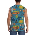 thumbnail image 4 of Lsque Animals In Camping Print Men's Cotton Blend Sleeveless Muscle Shirts (S-3XL)- Moisture Wicking, Odor Protection, UPF 30+,X-Large, 4 of 8