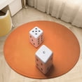 thumbnail image 6 of Dice Round Carpet Circle Rug Outdoor Patio Area Rug Washable Large Area Rugs Hallway Room Decor Fitness Mats, 6 of 8