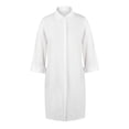 thumbnail image 3 of Enwejyy Women Summer Roll Tab Sleeve Single Breasted Loose Waist Solid Color Cotton Linen Shirt Dress, 3 of 5