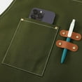thumbnail image 6 of Cotton Canvas Cross Back Gardening & Work Apron with Large Pockets, Verde Armada, 6 of 14