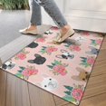 thumbnail image 4 of Pink French Bulldog Flowers Florals Door Rugs,Washable Non Slip Door Mats Indoor,Decorative Door Mats,Entry Mat Indoor for Entrance,Bedroom,Kitchen,Bathroom,17"x30", 4 of 6