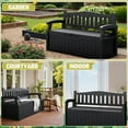 thumbnail image 2 of Devoko 82 Gallon Storage Patio Bench and Deck Box Organization Storage Combi for Patio, Garden, 2 of 7
