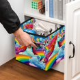thumbnail image 5 of Robot Unicorn Attack Foldable Cube Organizer with Handle, 10.8"x10.5"x10.6", Large Capacity Storage Box and Organizer Bins, 5 of 6