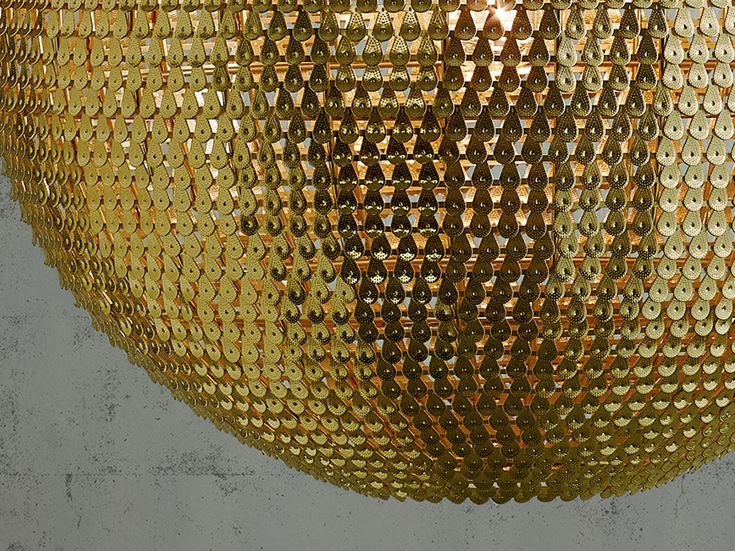 Walker Edison 16" Globe Spark Pendent - Gold
