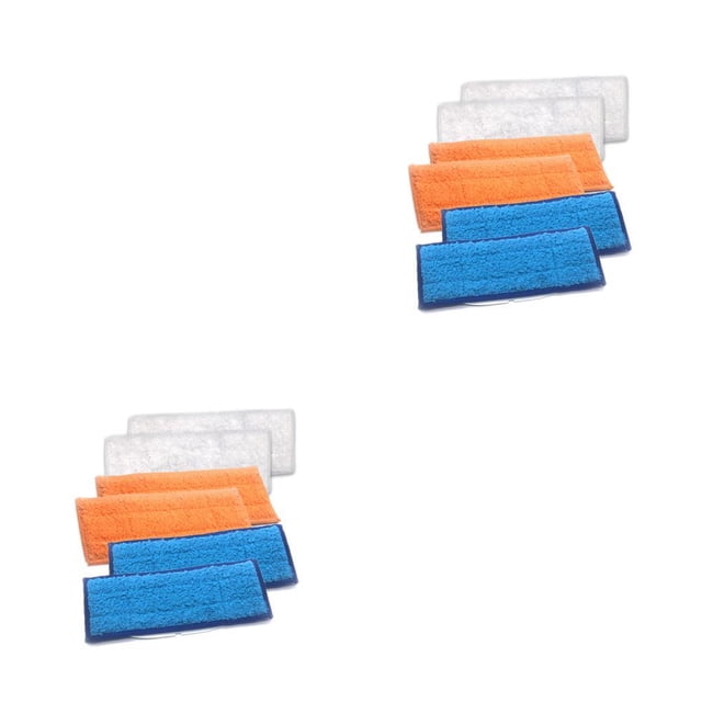 Ounissouiy Almohadilla de trapeador de microfibra, trapeador portátil reutilizable, trapo de barrido, almohadillas de limpieza de piso de cocina para Azul, Amarillo, Blanco 7x18cm 2piezas Ounissouiy CBP000022
