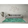 thumbnail image 3 of Ahgly Company Indoor Rectangle Patchwork Light Blue Transitional Area Rugs, 2' x 4', 3 of 4