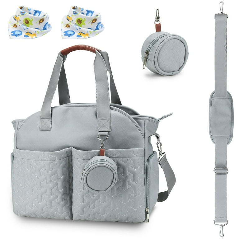 TeqHome Diaper Tote Bag Breast Pump Bag Diaper Organizer Bag