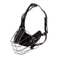 thumbnail image 2 of Anti-Biting Anti-Barking Metal Dog Muzzle, Adjustable Training Basket Muzzle for Medium and Large Dogs, Breathable Wire Muzzle for Safe Drinking and Panting, Black/Brown, 2 of 7