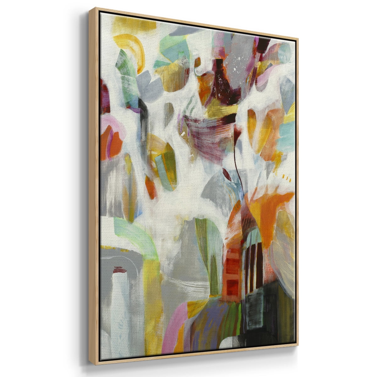 Renewal Framed Premium Gallery Wrapped Canvas - Ready to Hang - 27 x 41 - Natural Wood Floating Frame