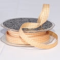 thumbnail image 2 of The Ribbon People Beige and Ivory Gingham Wired Woven Edge Craft Ribbon 0.25" x 108 Yards, 2 of 2