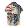 thumbnail image 6 of Aobny T-Shirts for Men American Flag Fourth of July Polos Collared Big & Tall Short Sleeve Tee Shirts Mens,White,L, 6 of 6