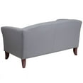 thumbnail image 2 of Bowery Hill Contemporary Leather Upholstered Reception Loveseat in Gray, 2 of 7