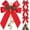 Red, variant on 4Pcs/8Pcs Christmas Tree Wreath Bow Christmas Ribbon Bows with Bells 11 x 7.8 in Velvet Pine Cone Bowknot Xmas Tree Hanging Ornaments Decor for Home Xmas Party Outdoor Indoor