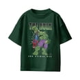 thumbnail image 2 of Marvel Comics Retro Youth Hulk And Spider-Man Pizza Smash Duo T-Shirt (Forest Green, XS-XL), 2 of 4