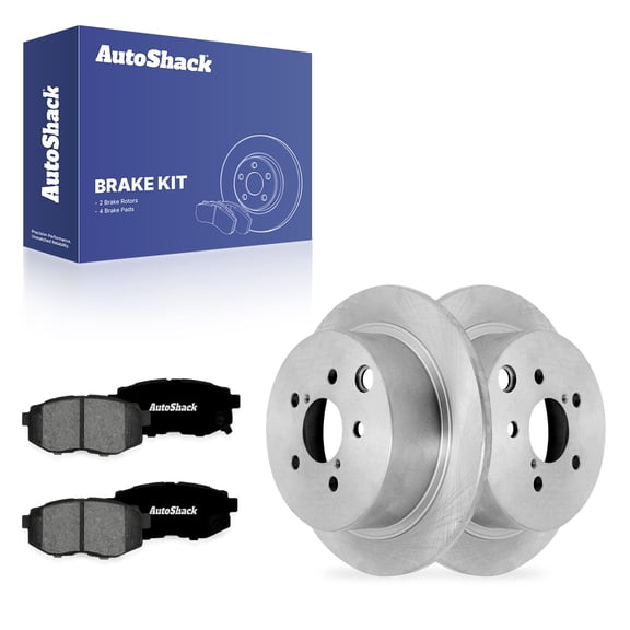 AutoShack Rear Brake Rotors & Premium Pads for Subaru, Forester 2015-2018, AWD H4 2.0L - 10.78" (273.8 mm), 5-Lug
