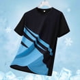 thumbnail image 3 of LPZOOGU Men's Striped T-Shirt Short Sleeve Crew Neck Casual Summer Tee Diagonal Color Block Print Athletic Sport Shirt, 3 of 4