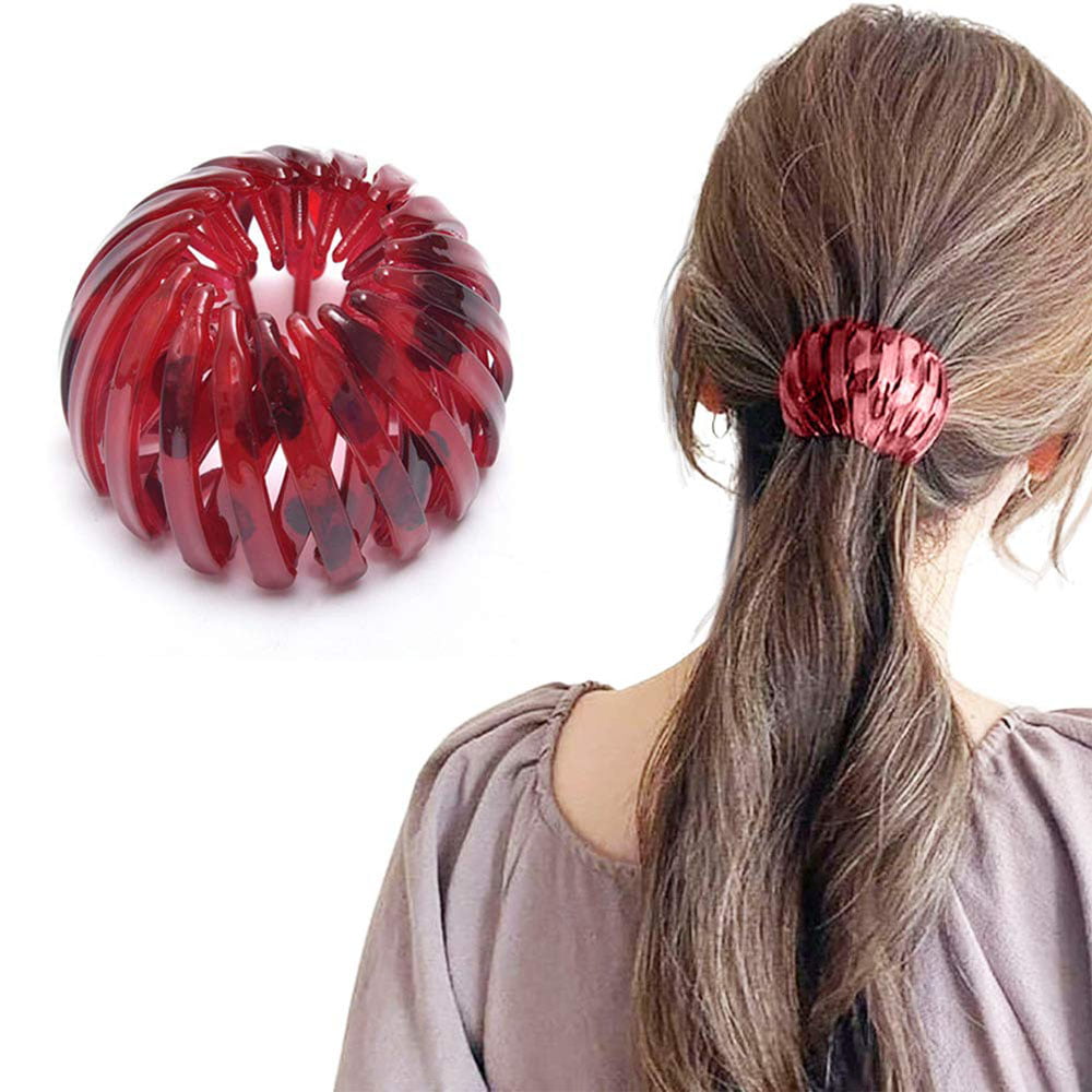 Fashion Women Girls Hairpin Comb Claw Ponytail Holder Hair Clip Bun Crystal Gift