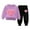 Purple, variant on ZACPNCV Toddler Boys Girls Sweatsuit Heart Print Solid Color Long Sleeve Sweatshirt and Sweatpants Spring Outfit Valentine's Day Gift Mint Green 12-18 Months