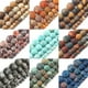 thumbnail image 2 of Cuentas de piedra mate natural pulidas con acabado mate, jaspe cebra rosa, ágatas, jades, howlitas, cuentas minerales para hacer joyas, pulseras DIY de 15'', 2 of 5
