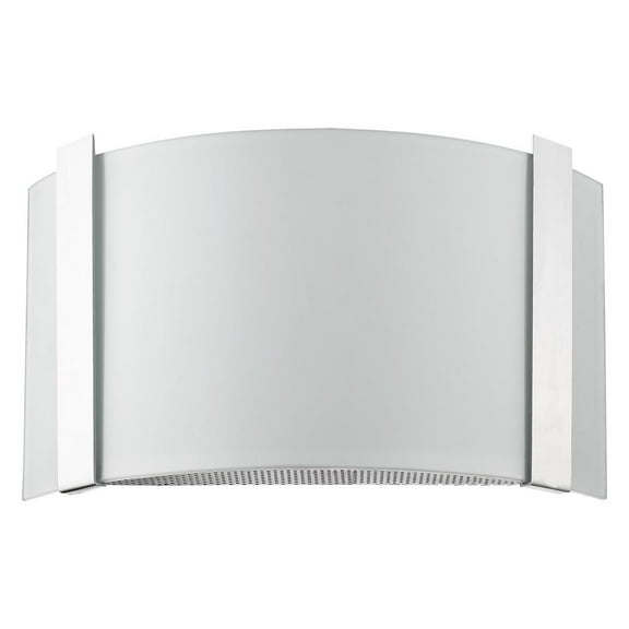 HomeRoots Polished Chrome Wall Sconce with Frosted Glass Shade