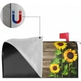 thumbnail image 2 of Sunflower Wood Board Mailbox Covers Vintage Wood Background Mailbox Cover Magnetic Floral Mail Box Covers Garden Outdoor Decor Standard Size 21 x 18 Inchs, 2 of 7