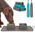 thumbnail image 1 of Tazón Plegable para Perros Perro/gato Tazón de Alimentación Plegable de Silicona Tazones Dobles Estera con Bolsa de Almacenamiento para Viajes en casa,Green. Afortunado Sencillez, 1 of 4