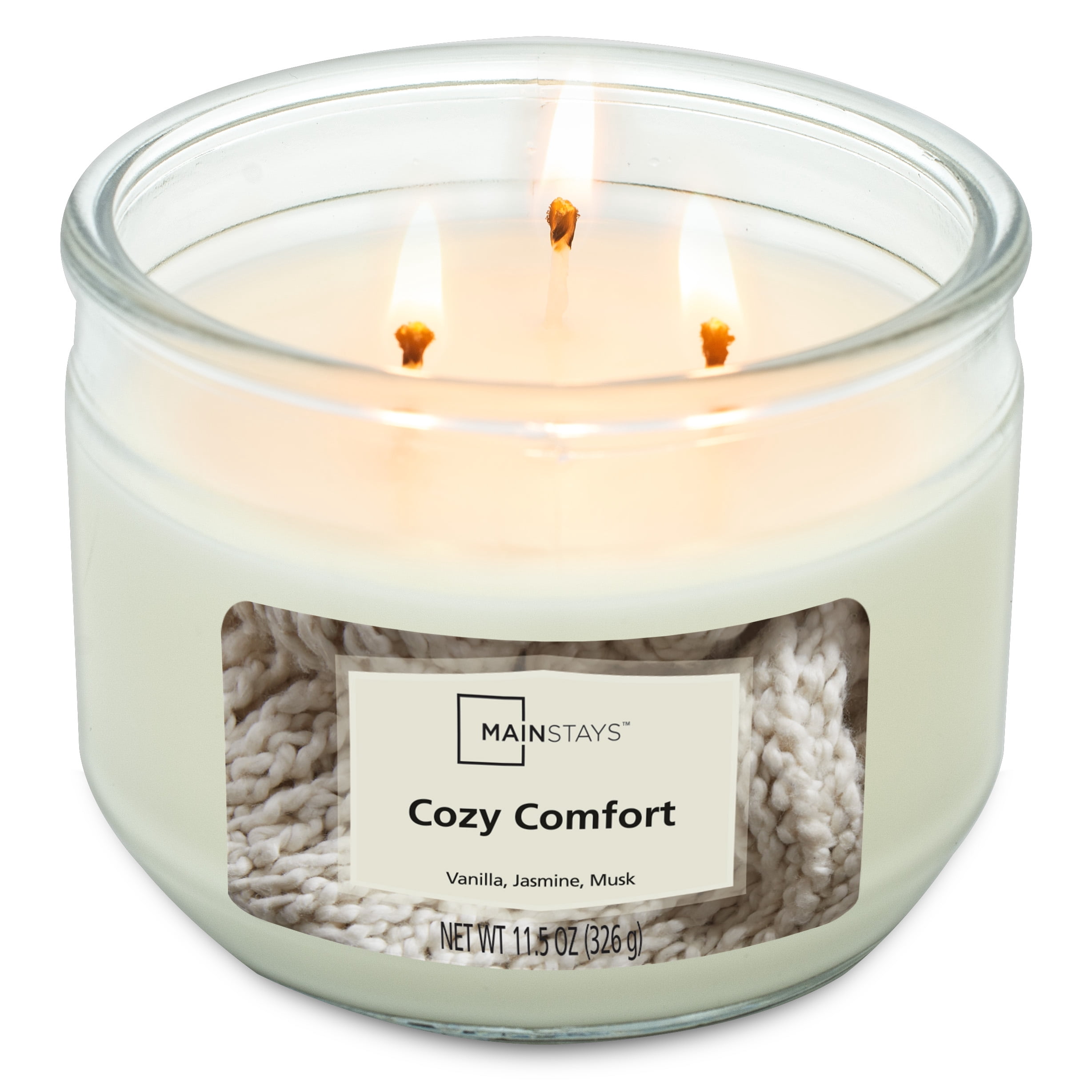 Mainstays Cozy Comfort Scented 3 Wick Candle, 11.5 oz.